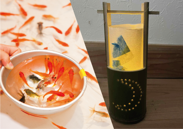 金魚すくい＆竹ランタン